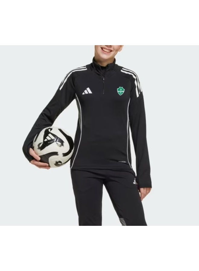 قمصان تدريب الأهلي 25/26 بأكمام طويلة سوداء للشباب